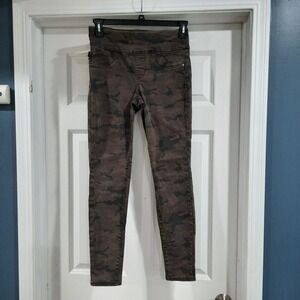 Rock & Republic Jeans Womens 8 Brown Camo Denim Rx Fever Pull On‎ Skinny Jegging